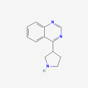 molecular formula C12H13N3 B2865711 4-吡咯烷-3-基喹唑啉 CAS No. 1539924-77-0