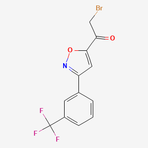 2-Bromo-1-{3-[3-(trifluoromethyl)phenyl]-5-isoxazolyl}-1-ethanone