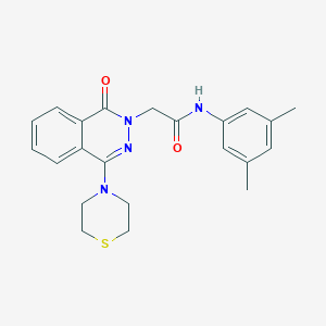 molecular formula C22H24N4O2S B2865714 N-(4-bromophenyl)-3-(6-phenoxypyrimidin-4-yl)benzamide CAS No. 1251588-49-4