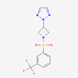 2-(1-((3-(trifluoromethyl)phenyl)sulfonyl)azetidin-3-yl)-2H-1,2,3-triazole