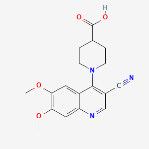 1-(3-Cyano-6,7-dimethoxyquinolin-4-yl)piperidine-4-carboxylic acid