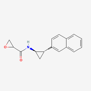 N-[(1R,2S)-2-Naphthalen-2-ylcyclopropyl]oxirane-2-carboxamide