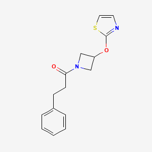 3-Phenyl-1-(3-(thiazol-2-yloxy)azetidin-1-yl)propan-1-one