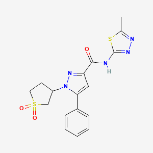 1-(1,1-dioxidotetrahydrothiophen-3-yl)-N-(5-methyl-1,3,4-thiadiazol-2-yl)-5-phenyl-1H-pyrazole-3-carboxamide