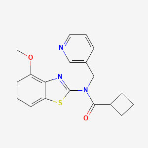 molecular formula C19H19N3O2S B2865738 N-(4-甲氧基苯并[d]噻唑-2-基)-N-(吡啶-3-基甲基)环丁烷甲酰胺 CAS No. 1170943-21-1