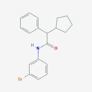 molecular formula C19H20BrNO B286574 N-(3-bromophenyl)-2-cyclopentyl-2-phenylacetamide 