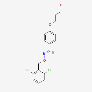 (E)-[(2,6-dichlorophenyl)methoxy]({[4-(3-fluoropropoxy)phenyl]methylidene})amine