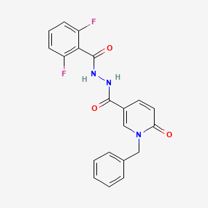 molecular formula C20H15F2N3O3 B2865744 1-苄基-N'-(2,6-二氟苯甲酰基)-6-氧代-1,6-二氢吡啶-3-甲酰肼 CAS No. 1105213-23-7