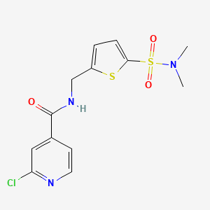 molecular formula C13H14ClN3O3S2 B2865749 2-chloro-N-{[5-(dimethylsulfamoyl)thiophen-2-yl]methyl}pyridine-4-carboxamide CAS No. 1119240-62-8