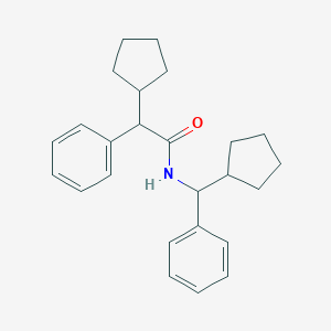 molecular formula C25H31NO B286575 2-cyclopentyl-N-[cyclopentyl(phenyl)methyl]-2-phenylacetamide 