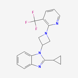 2-cyclopropyl-1-{1-[3-(trifluoromethyl)pyridin-2-yl]azetidin-3-yl}-1H-1,3-benzodiazole