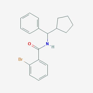 molecular formula C19H20BrNO B286576 2-bromo-N-[cyclopentyl(phenyl)methyl]benzamide 