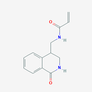 molecular formula C13H14N2O2 B2865766 N-[(1-Oxo-3,4-dihydro-2H-isoquinolin-4-yl)methyl]prop-2-enamide CAS No. 2411306-82-4