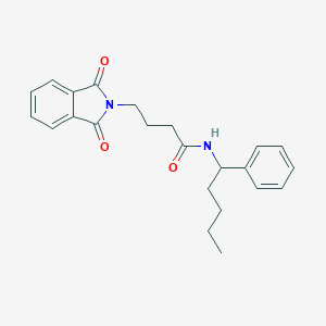 molecular formula C23H26N2O3 B286577 4-(1,3-dioxo-1,3-dihydro-2H-isoindol-2-yl)-N-(1-phenylpentyl)butanamide 