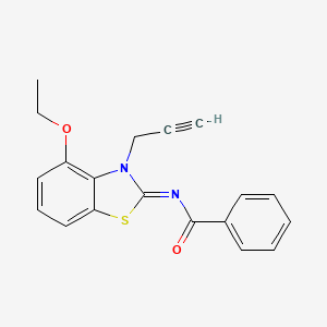 N-(4-ethoxy-3-prop-2-ynyl-1,3-benzothiazol-2-ylidene)benzamide