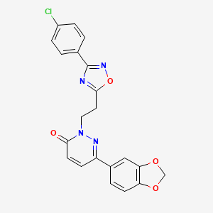 molecular formula C21H15ClN4O4 B2865775 1-(4-Methoxyphenyl)-4-{5-[3-(3-methylphenyl)-1,2,4-oxadiazol-5-yl]pyridin-2-yl}piperazine CAS No. 1113107-63-3