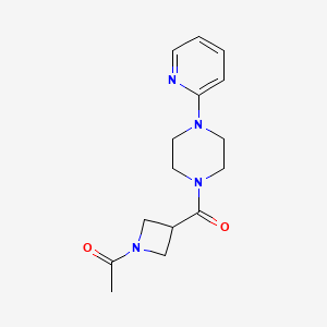 1-(3-(4-(Pyridin-2-yl)piperazine-1-carbonyl)azetidin-1-yl)ethanone