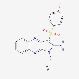 1-allyl-3-((4-fluorophenyl)sulfonyl)-1H-pyrrolo[2,3-b]quinoxalin-2-amine