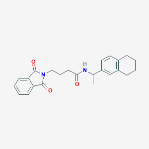 molecular formula C24H26N2O3 B286578 4-(1,3-dioxo-1,3-dihydro-2H-isoindol-2-yl)-N-[1-(5,6,7,8-tetrahydro-2-naphthalenyl)ethyl]butanamide 