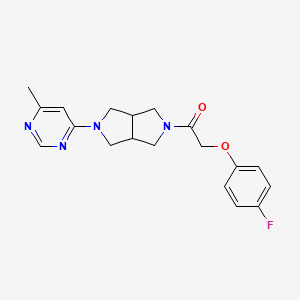 2-(4-Fluorophenoxy)-1-[2-(6-methylpyrimidin-4-yl)-1,3,3a,4,6,6a-hexahydropyrrolo[3,4-c]pyrrol-5-yl]ethanone