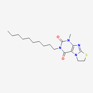 3-Decyl-1-methyl-6,7-dihydro-1H-thiazolo(2,3-F)purine-2,4-dione