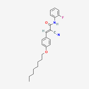 (E)-2-cyano-N-(2-fluorophenyl)-3-(4-octoxyphenyl)prop-2-enamide