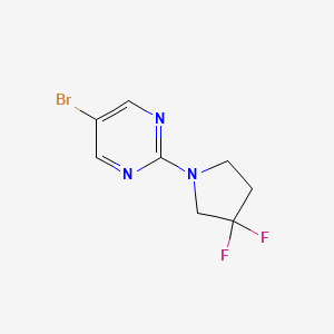 molecular formula C8H8BrF2N3 B2865803 5-溴-2-(3,3-二氟吡咯烷-1-基)嘧啶 CAS No. 494772-39-3