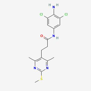 N-(4-amino-3,5-dichlorophenyl)-3-[4,6-dimethyl-2-(methylsulfanyl)pyrimidin-5-yl]propanamide