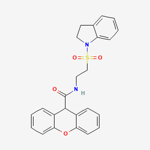 molecular formula C24H22N2O4S B2865816 N-(2-(indolin-1-ylsulfonyl)ethyl)-9H-xanthene-9-carboxamide CAS No. 922053-41-6