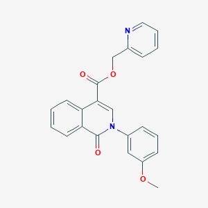 Pyridin-2-ylmethyl 2-(3-methoxyphenyl)-1-oxo-1,2-dihydroisoquinoline-4-carboxylate