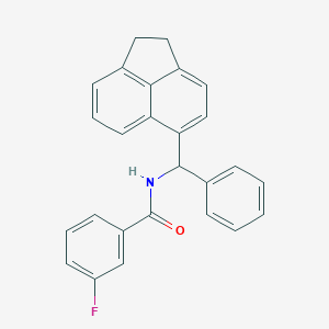 molecular formula C26H20FNO B286583 N-[1,2-dihydroacenaphthylen-5-yl(phenyl)methyl]-3-fluorobenzamide 