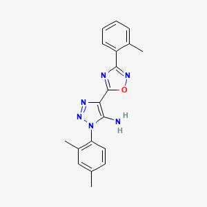 molecular formula C19H18N6O B2865833 1-(2,4-二甲苯基)-4-[3-(2-甲苯基)-1,2,4-恶二唑-5-基]-1H-1,2,3-三唑-5-胺 CAS No. 892744-27-3
