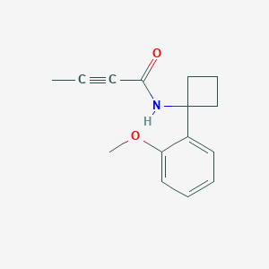 molecular formula C15H17NO2 B2865838 N-[1-(2-Methoxyphenyl)cyclobutyl]but-2-ynamide CAS No. 2411269-70-8