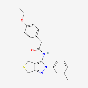2-(4-ethoxyphenyl)-N-[2-(3-methylphenyl)-4,6-dihydrothieno[3,4-c]pyrazol-3-yl]acetamide