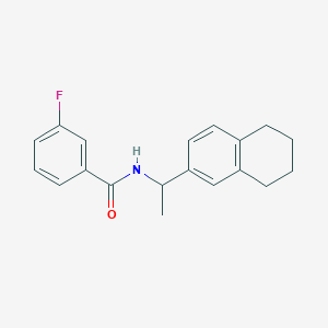molecular formula C19H20FNO B286584 3-fluoro-N-[1-(5,6,7,8-tetrahydronaphthalen-2-yl)ethyl]benzamide 