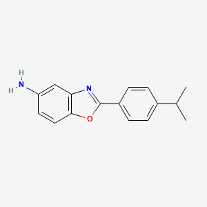 molecular formula C16H16N2O B2865844 2-[4-(Propan-2-yl)phenyl]-1,3-benzoxazol-5-amine CAS No. 530126-87-5