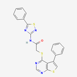 N-(5-phenyl-1,2,4-thiadiazol-3-yl)-2-({5-phenylthieno[2,3-d]pyrimidin-4-yl}sulfanyl)acetamide