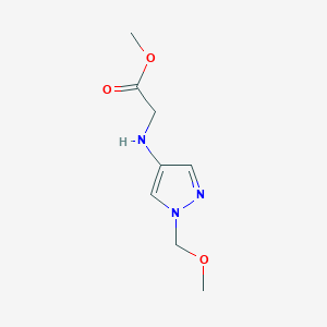 molecular formula C8H13N3O3 B2865857 Methyl 2-[[1-(methoxymethyl)pyrazol-4-yl]amino]acetate CAS No. 2247207-53-8