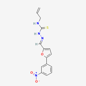 molecular formula C15H14N4O3S B2865858 (E)-N-allyl-2-((5-(3-nitrophenyl)furan-2-yl)methylene)hydrazinecarbothioamide CAS No. 301808-60-6