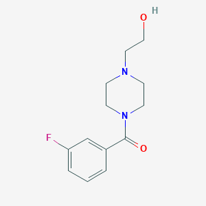 molecular formula C13H17FN2O2 B286586 2-[4-(3-Fluorobenzoyl)-1-piperazinyl]ethanol 