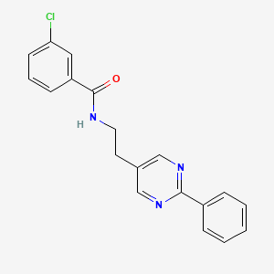 3-chloro-N-(2-(2-phenylpyrimidin-5-yl)ethyl)benzamide