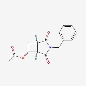 molecular formula C15H15NO4 B2865869 [(1S,5S,6R)-3-Benzyl-2,4-dioxo-3-azabicyclo[3.2.0]heptan-6-yl] acetate CAS No. 2031242-42-7