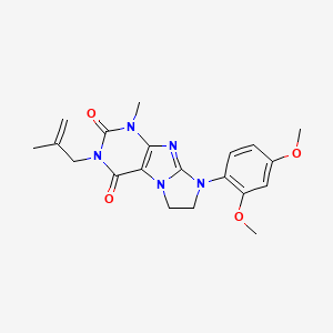 molecular formula C20H23N5O4 B2865870 8-(2,4-dimethoxyphenyl)-1-methyl-3-(2-methylallyl)-7,8-dihydro-1H-imidazo[2,1-f]purine-2,4(3H,6H)-dione CAS No. 872628-17-6