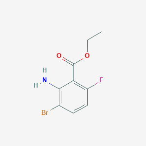 molecular formula C9H9BrFNO2 B2865876 2-氨基-3-溴-6-氟苯甲酸乙酯 CAS No. 1509618-99-8