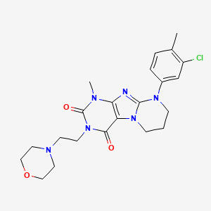 9-(3-chloro-4-methylphenyl)-1-methyl-3-(2-morpholin-4-ylethyl)-6,7,8,9-tetrahydropyrimido[2,1-f]purine-2,4(1H,3H)-dione