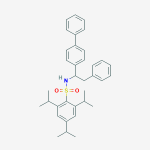 molecular formula C35H41NO2S B286589 N-[1-(biphenyl-4-yl)-2-phenylethyl]-2,4,6-tri(propan-2-yl)benzenesulfonamide 