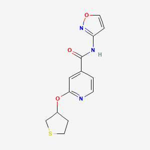 molecular formula C13H13N3O3S B2865892 N-(异恶唑-3-基)-2-((四氢噻吩-3-基)氧代)异烟酰胺 CAS No. 2034497-84-0