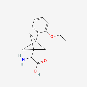 molecular formula C15H19NO3 B2865894 2-Amino-2-[3-(2-ethoxyphenyl)-1-bicyclo[1.1.1]pentanyl]acetic acid CAS No. 2287262-62-6