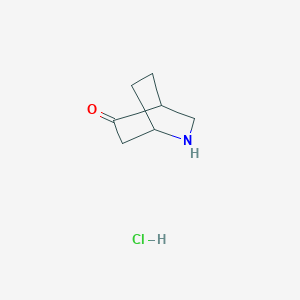 molecular formula C7H12ClNO B2865898 2-Azabicyclo[2.2.2]octan-5-one hydrochloride CAS No. 1514112-02-7; 1895825-36-1