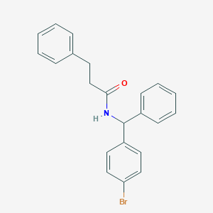N-[(4-bromophenyl)(phenyl)methyl]-3-phenylpropanamide